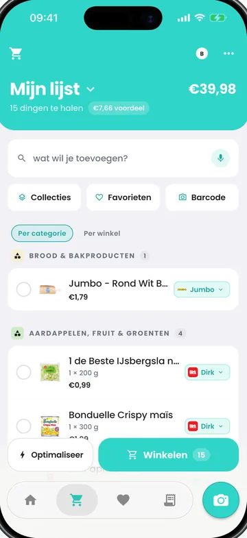 Btrkoop-app: je boodschappenlijst met spraakinvoer en barcode-scanner